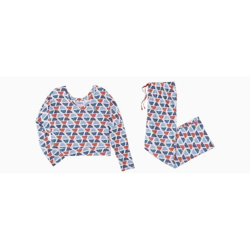 ALDI Gear Ladies‎ Cozy Ribbed Set All Over Print Size Small 4-6